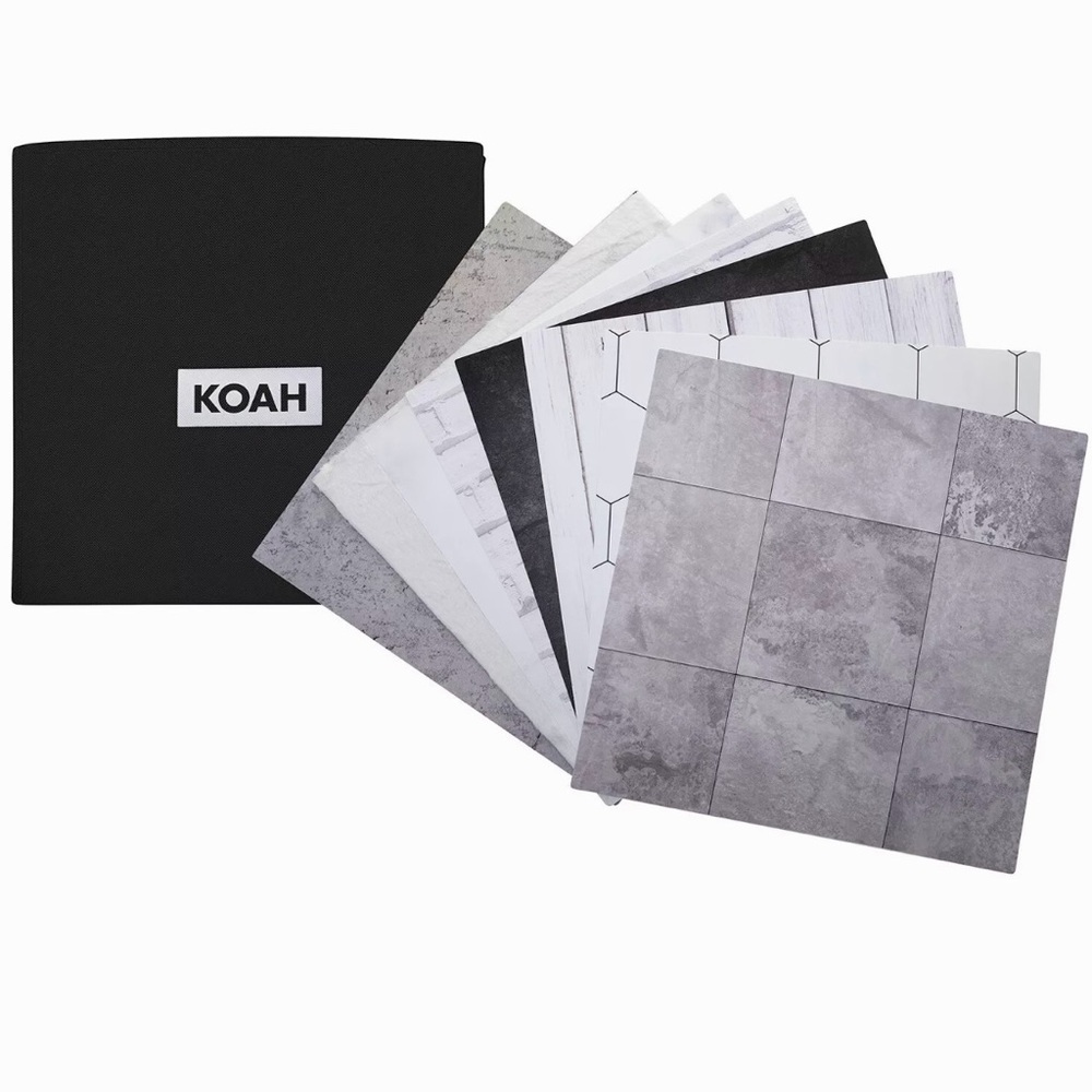 13x13” Photo Backdrop Boards Waterproof, and Lightweight - 7 Designs w/Tote